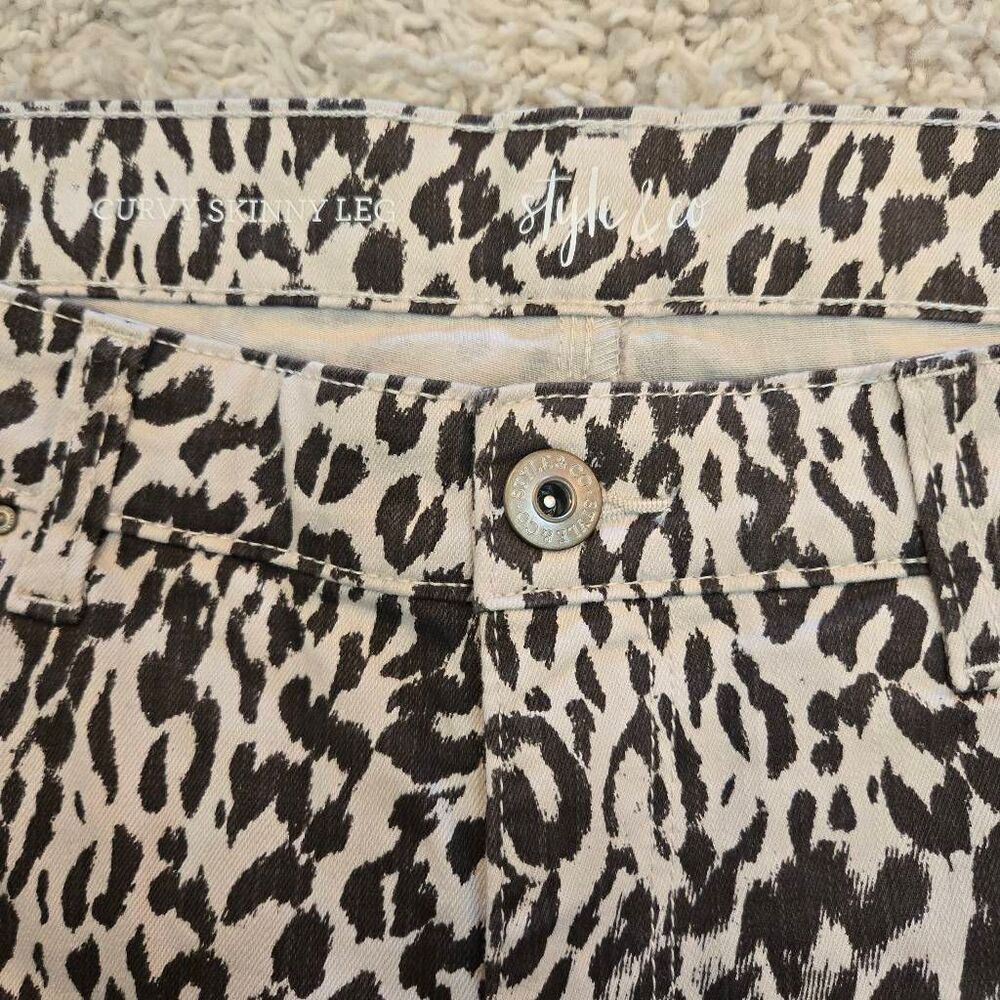 Style & Co Animal Print Curvy Skinny Jean 14 - Picture 4 of 8